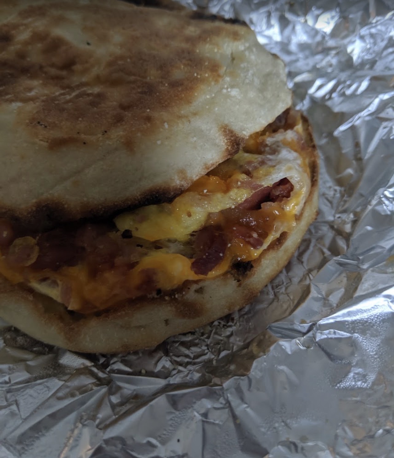 Egg & cheese on an English muffin